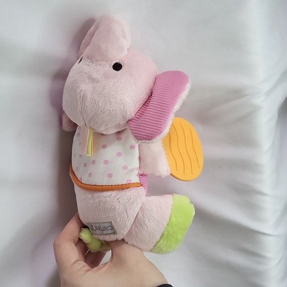 Carters Elephant Rattle New Never Used 2013 Plush Tactile Baby Toy - Picture 11 of 11